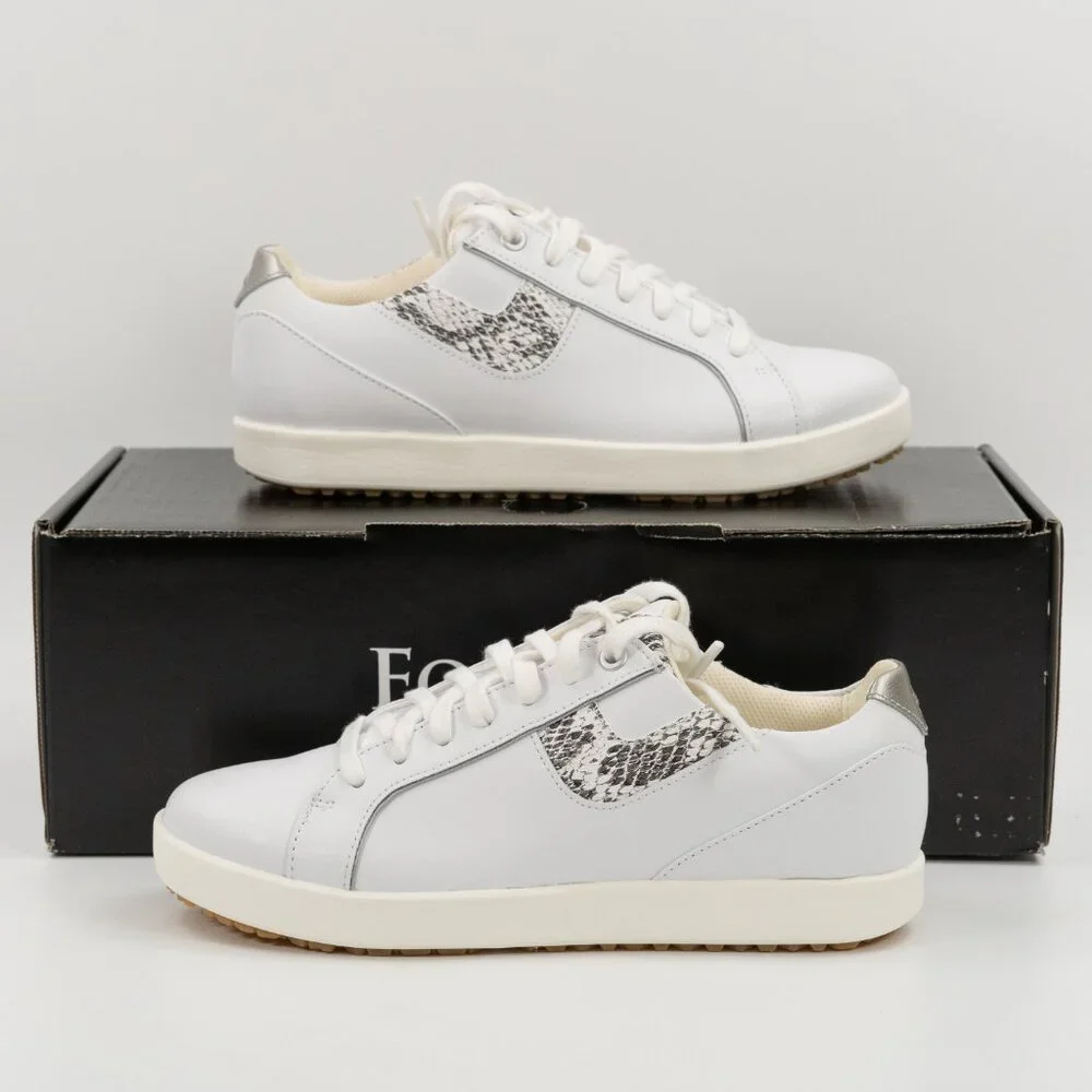 FootJoy Women's FJ Links White / Snake Golf Cleats 98185 Multi Size